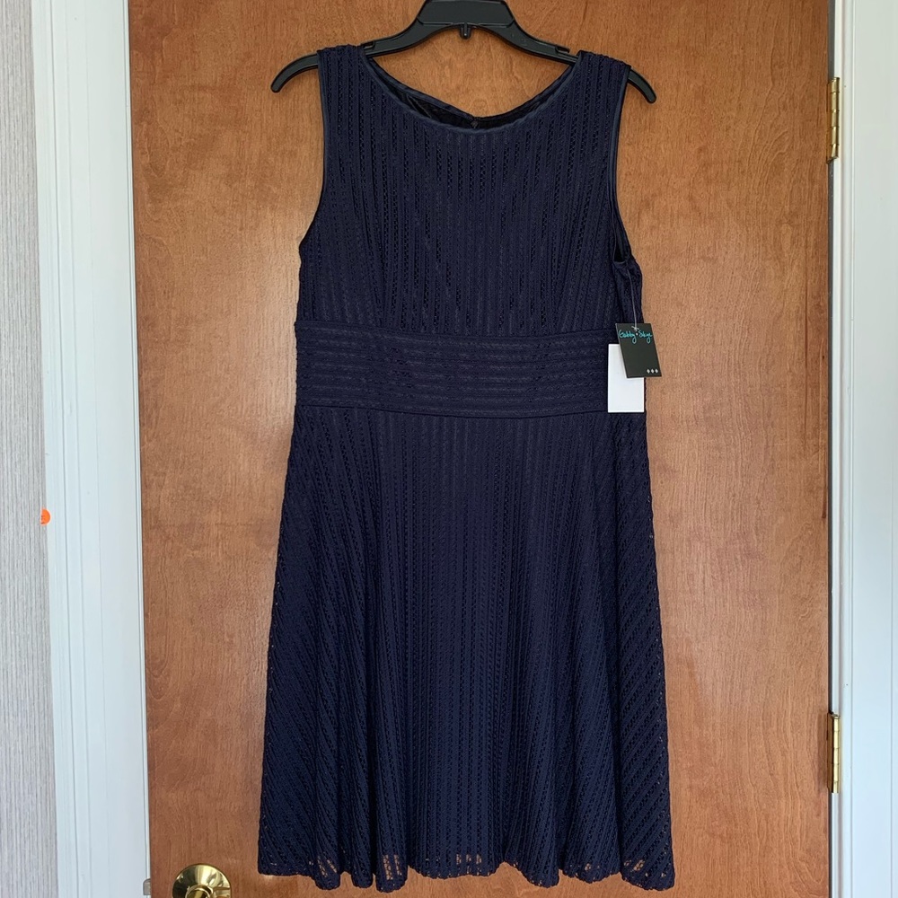 Gabby Skye Navy Blue Dress